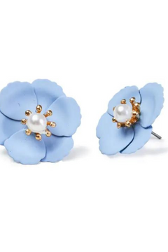 Poppy Bloom Earrings- Blue