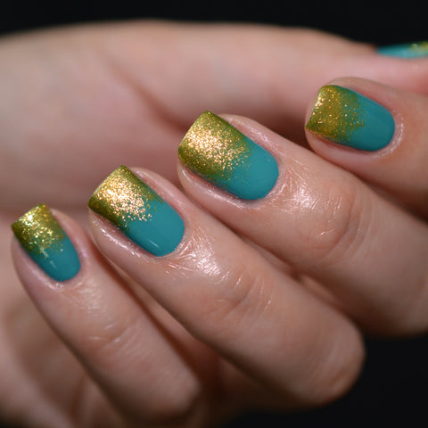 Turquoise and gold tips with Bungalow Breeze and 24k Coast