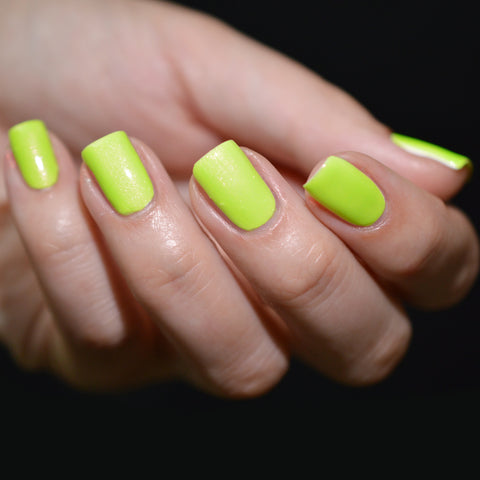 BLUSH Lacquers Venetian Blinds topped with Glowstick for a bright neon look
