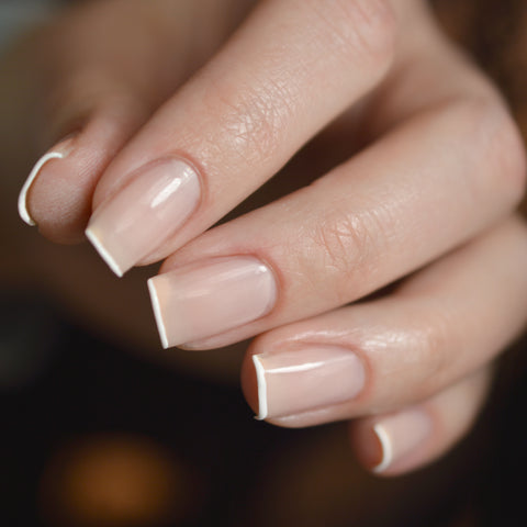 BLUSH Lacquers Blog Finished Micro French Manicure Created With A Nail Polish Brush