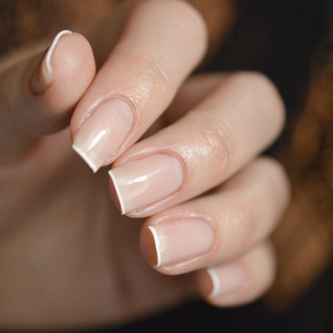 BLUSH Lacquers Blog Finished Micro French Manicure Created With A Make Up Sponge