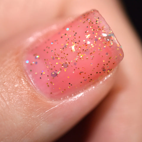 BLUSH Lacquers Jelly Sandwich Nails with Raspberry Rays and Sundrop