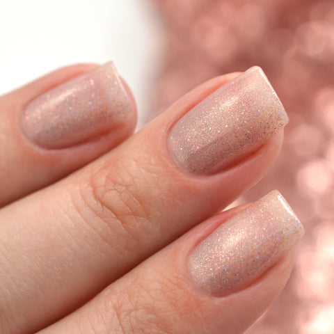 Margot Robbie Golden Globes Inspired Sweet Valentine's Day Manicure with Rose a la Mode and Glass Slipper