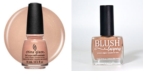 China Glaze Dunescape vs. BLUSH Lacquers Caramel Candy Corn Nail Polish Comparison