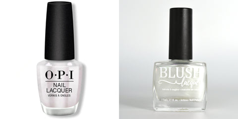 OPI Gemini And I vs. BLUSH Lacquers Candy Coated Nail Polish Comparison