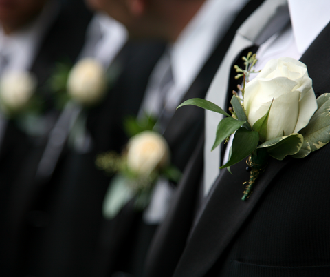 Groomsmen Suits Lined Up