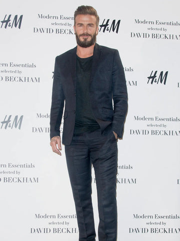 David Beckham Wearing a T-shirt With a Suit