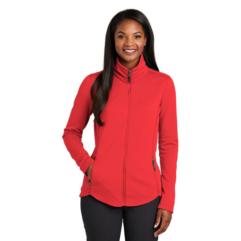 LADIES Port Authority ® Collective Smooth Fleece Jacket-RED PEPPER ...