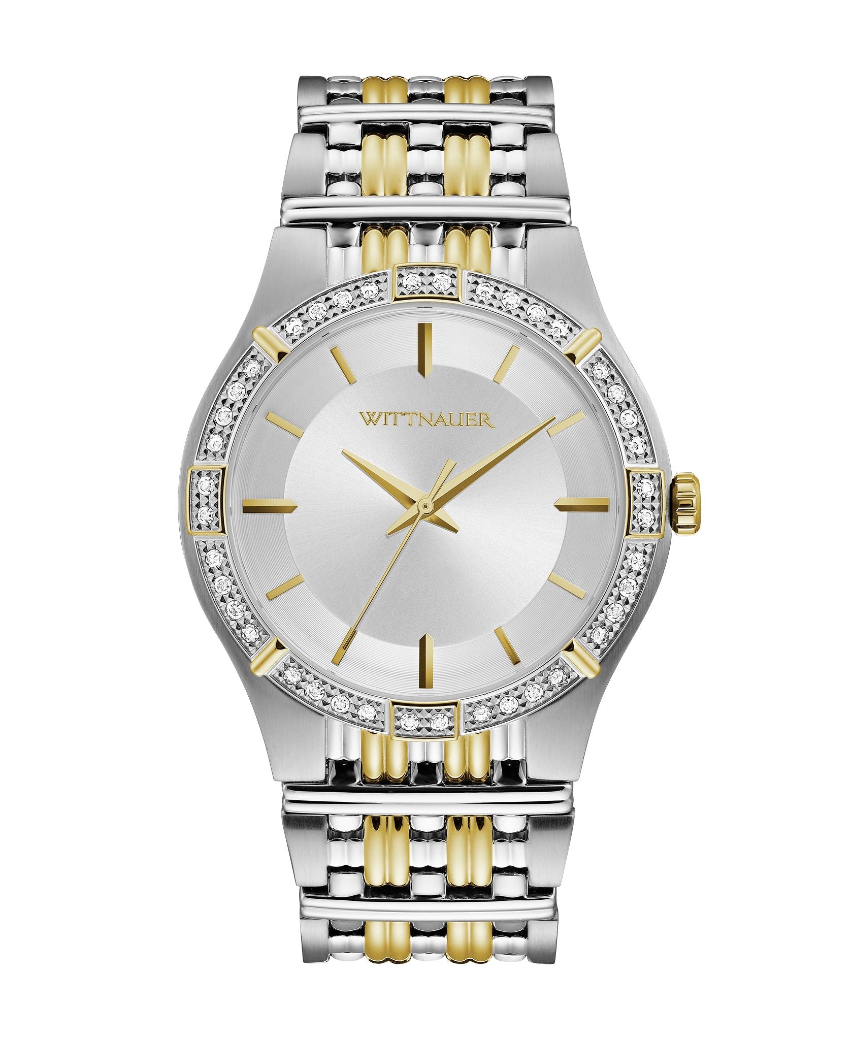 wittnauer mens gold diamond watch