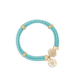 Clara Williams Aspen Leather Bracelet in Robin's Egg Blue