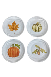 Set of 4 Fall Appetizer Plates