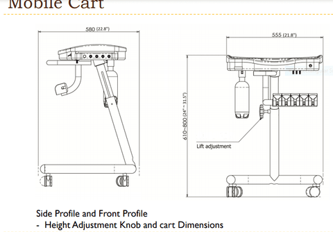 Flight Dental Mobile Cart with Compressor