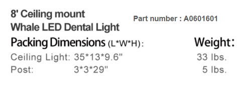 ADS Dental Ceiling mount Whale LED Light A0601601