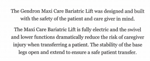 Maxi Care Bariatric Lift