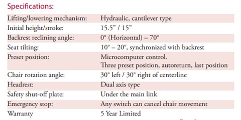 TPC Mirage Dental Chair With Led Light 4000