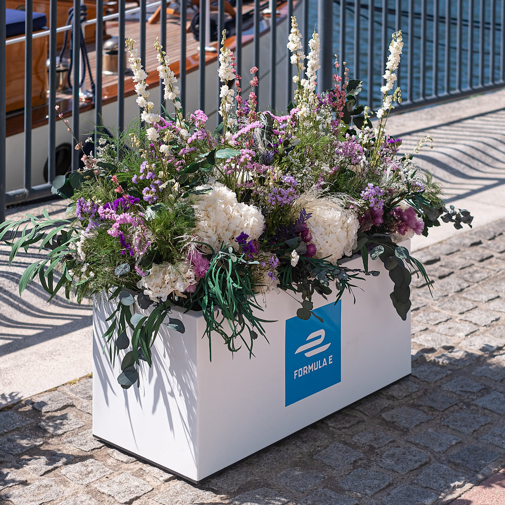 Bespoke floral installation featuring created using preserved stems.