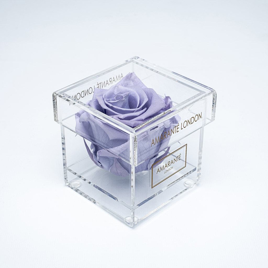 Artful flower in a stunning everlasting rose box 