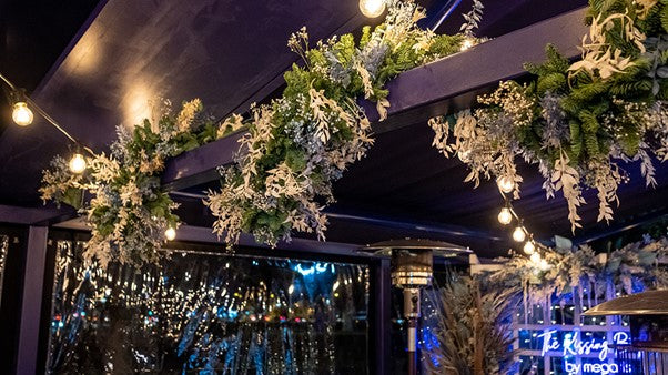 Amaranté floral design, winter flower decoration at Megan's Terrace in London