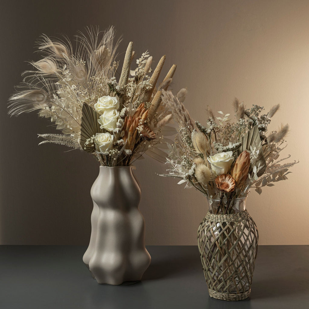 Timeless eco friendly flowers with classic white stems