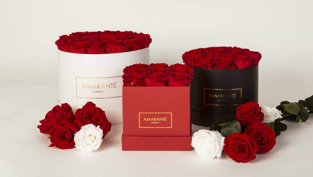Amaranté Rose Boxes from which you can choose with our Click and Collect Service