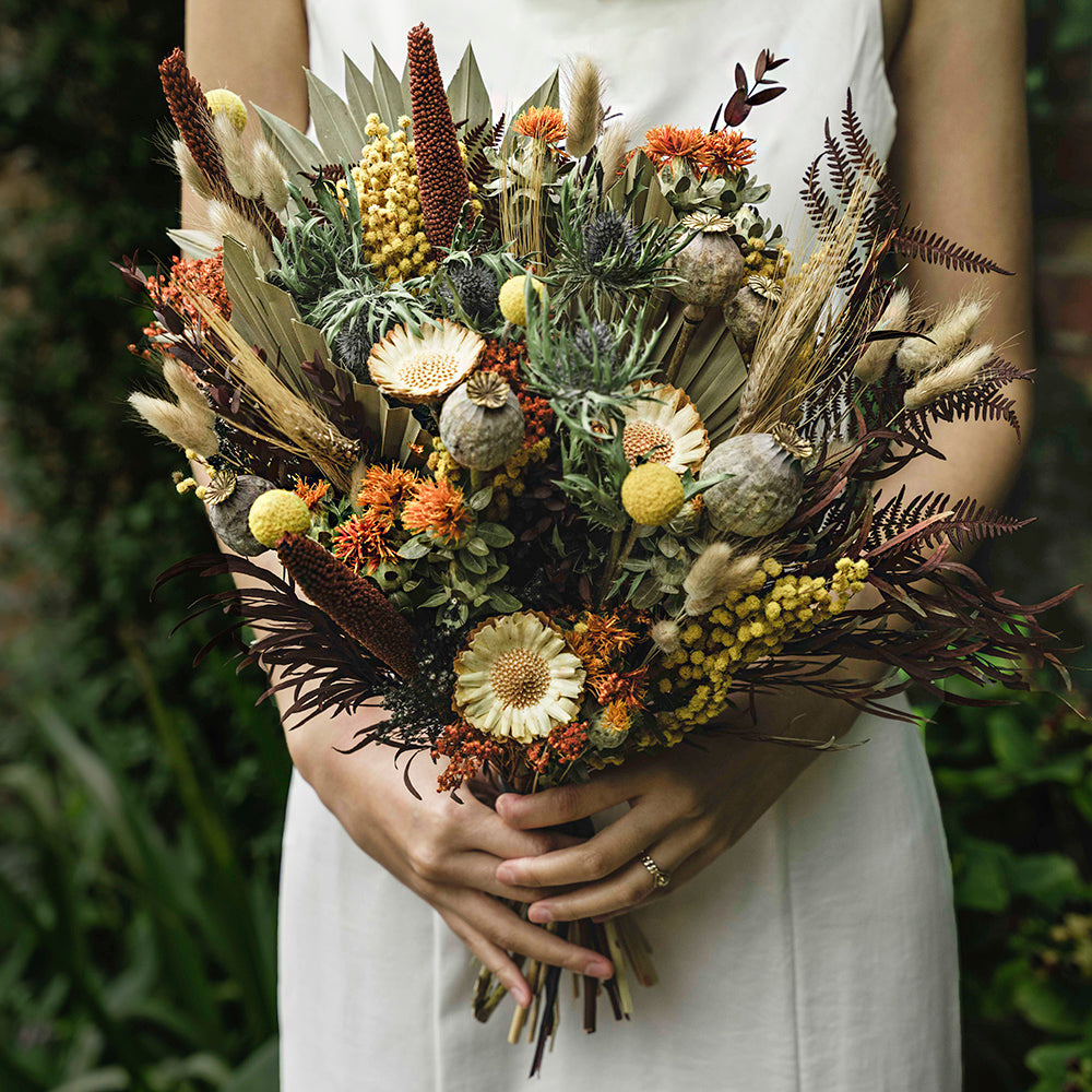 Exotic Bridesmaid flower bouquet modelled for the wedding collection 