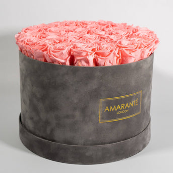 Lovely pink  roses in a rose box for her rosettes in extra-large packet