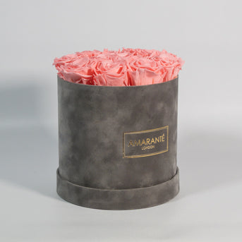  Tender pink eco friendly flower arrangements available in a timeless dusk box 