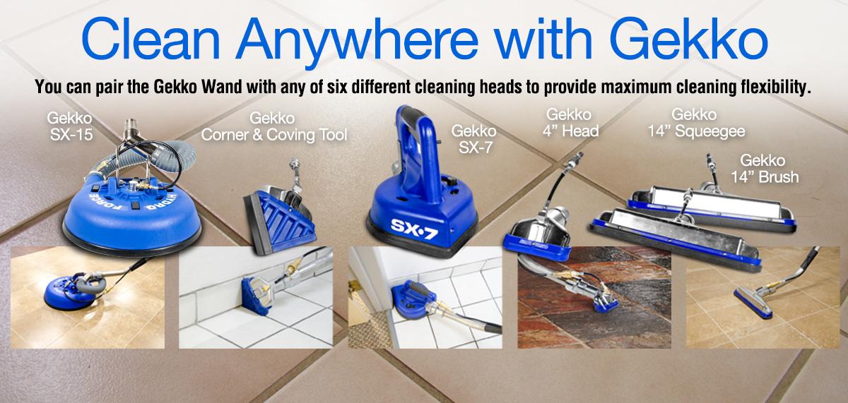 Gekko tile and grout tools