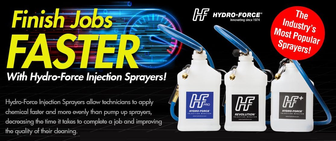 Hydroforce injection sprayers
