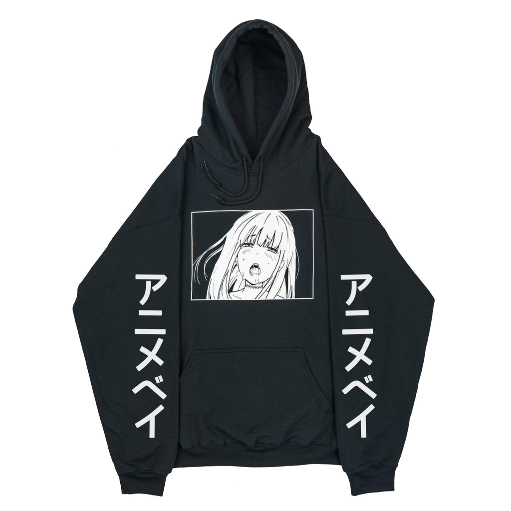 sad girl anime hoodie