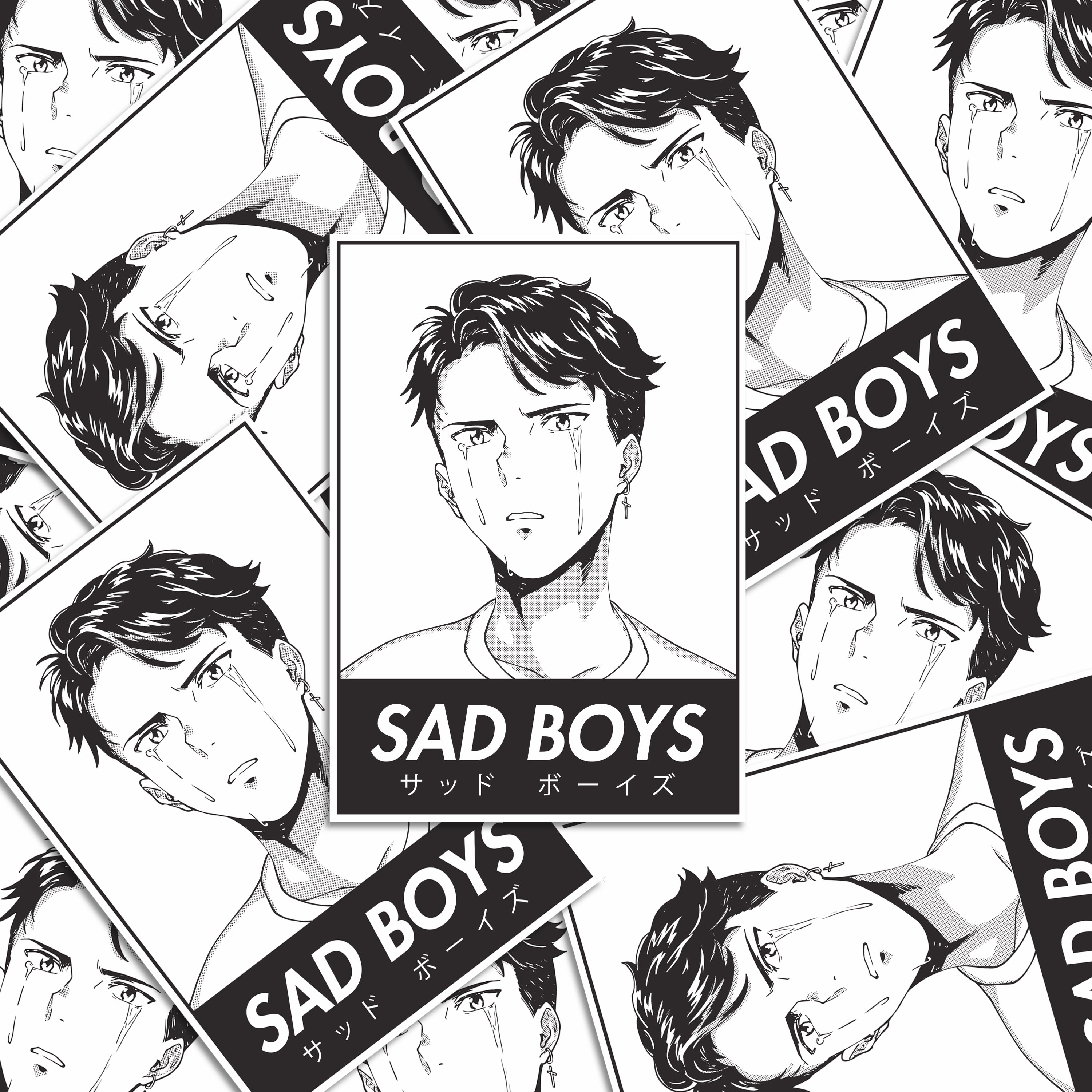 ANIMEBAE | Sad Boys Lone Wolf Sticker - Animebae