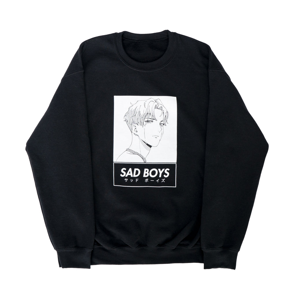 Sad hot sale boy sweatshirt