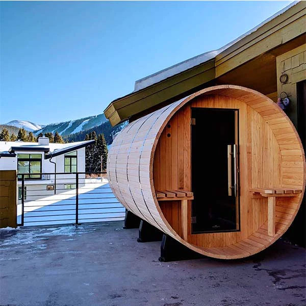 Almost Heaven Huntington Canopy Barrel  6 Person Sauna