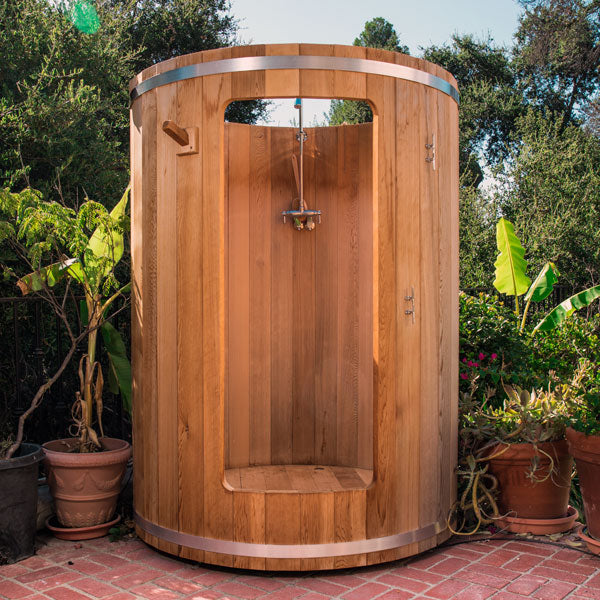 Dundalk LeisureCraft Knotty Cedar Rainbow Barrel Shower - My Sauna World