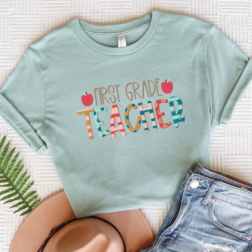 First Grade Colorful Teacher - Grace & Co. Designs