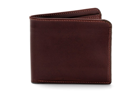 Angus Barrett's Classic Bi-Fold Wallet - Brown Kangaroo Leather