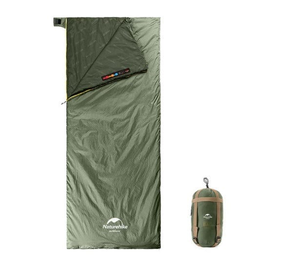 Compact Ultralight Sleeping Bag Naturehike 0.68kg – Green (Left)