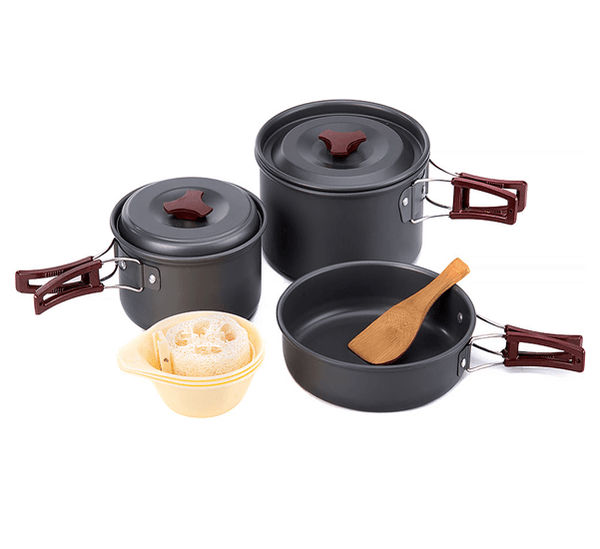 Camping Cooking Set Pots Cookware - 3Pcs