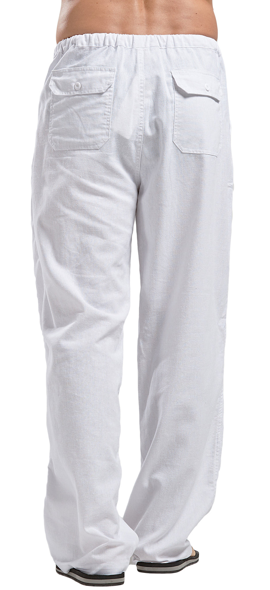 loose white beach pants