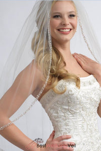 inexpensive wedding veils with crystals