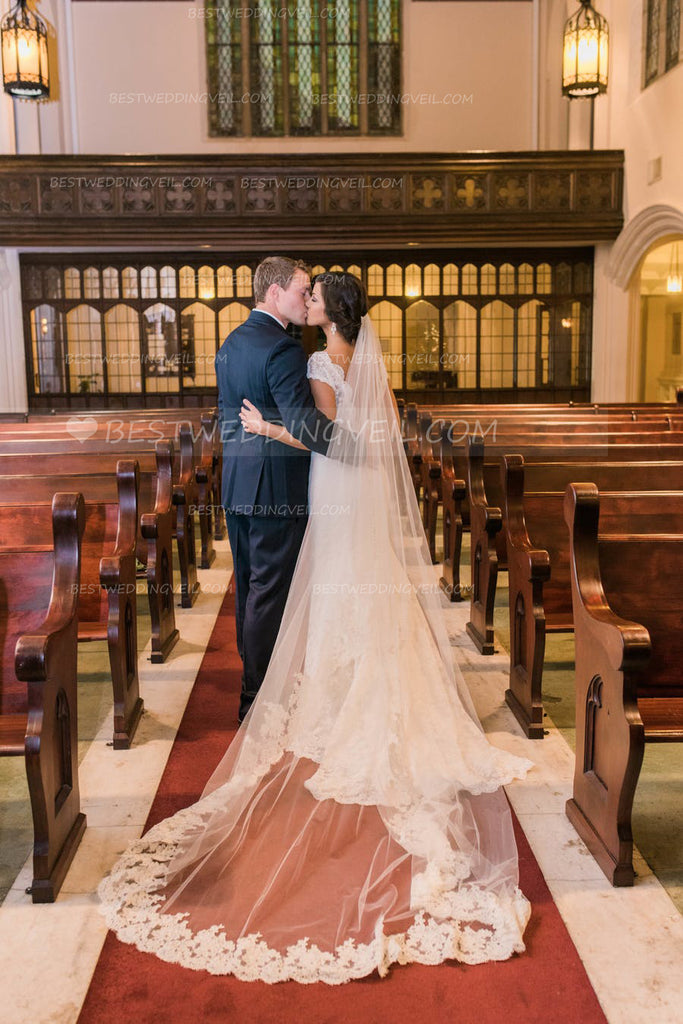 1t ivory wedding veil