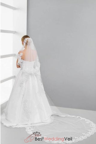 2 tier cathedral veil ivory