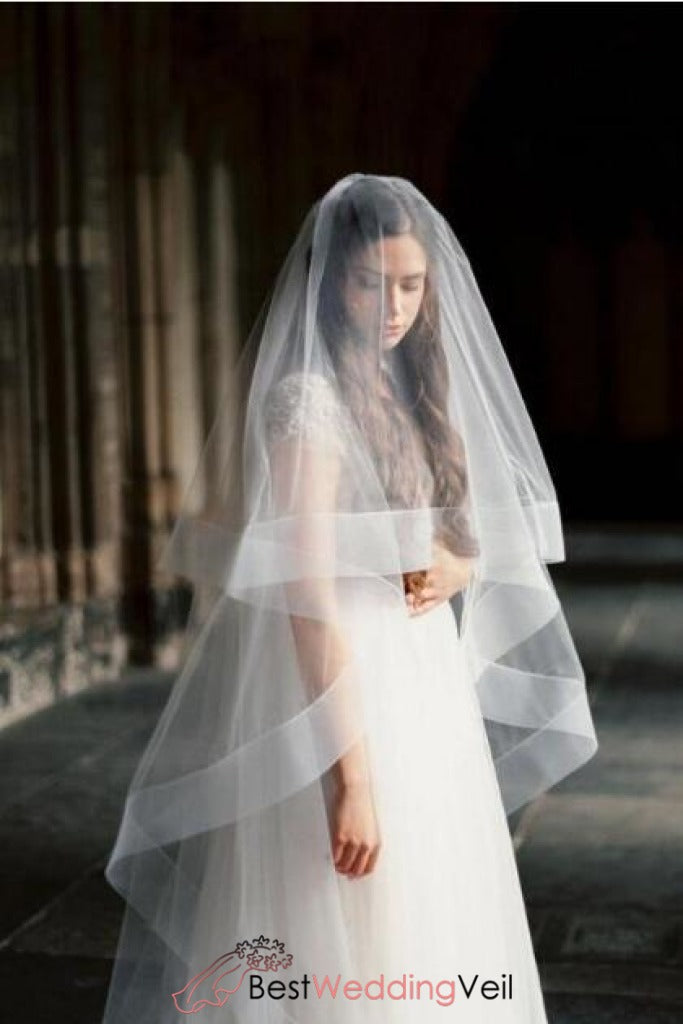 cathedral length wedding veils with blusher