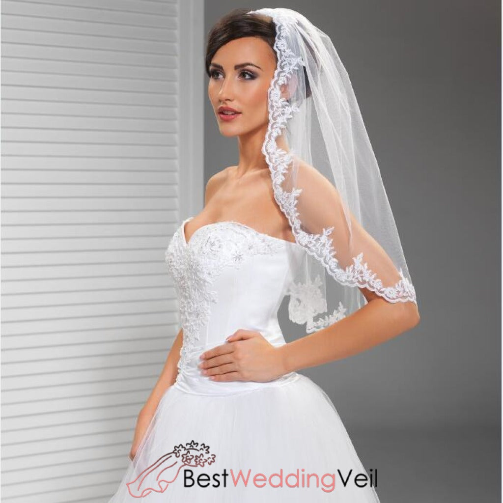 lace short veil