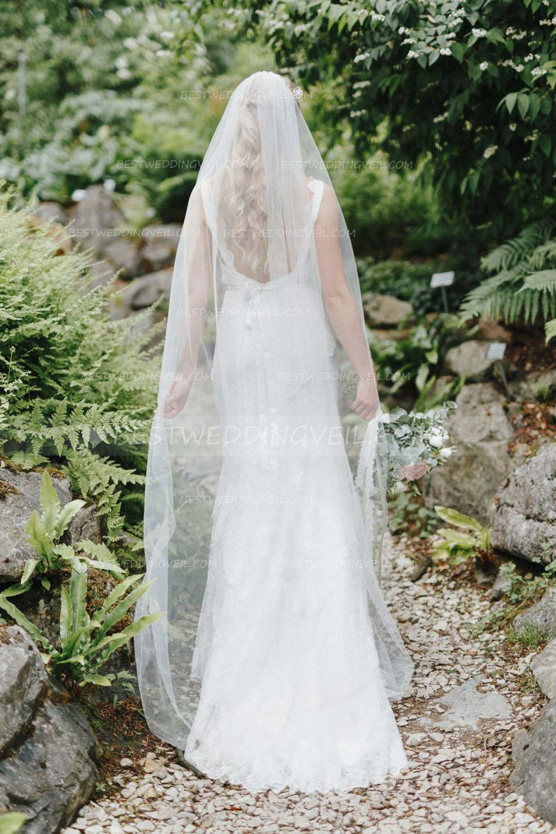 floor length wedding veils with crystals