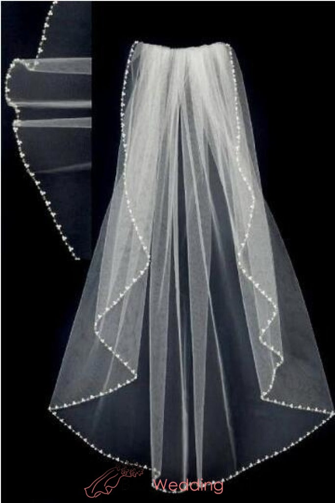 pearl wedding veil