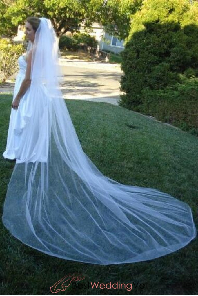 plain wedding veil