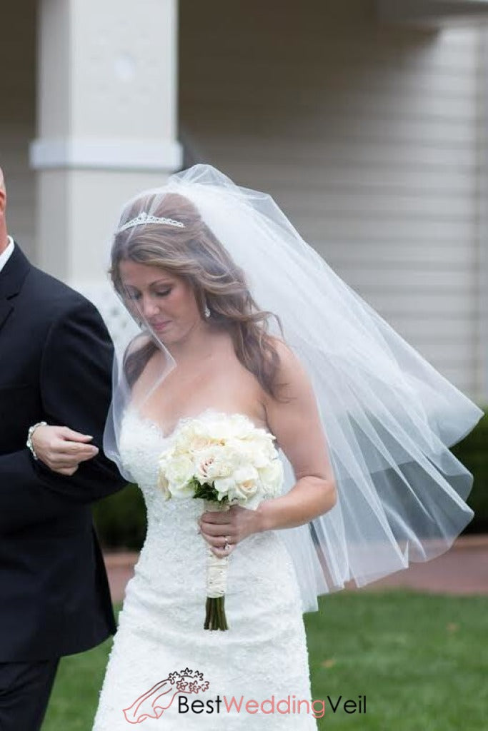 plain wedding veil