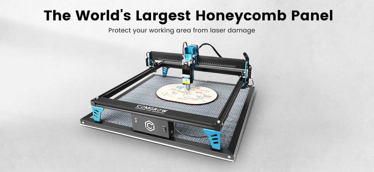 YOOPAI Honeycomb Laser Bed 500x500mm Honeycomb Working Table with Aluminum Panel for Laser Cutter Engraver Accessories, Desktop Protection, Fast