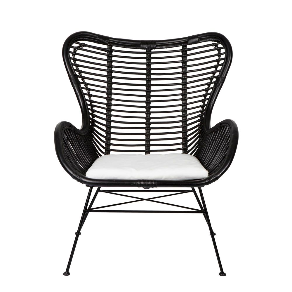 black wicker rocker